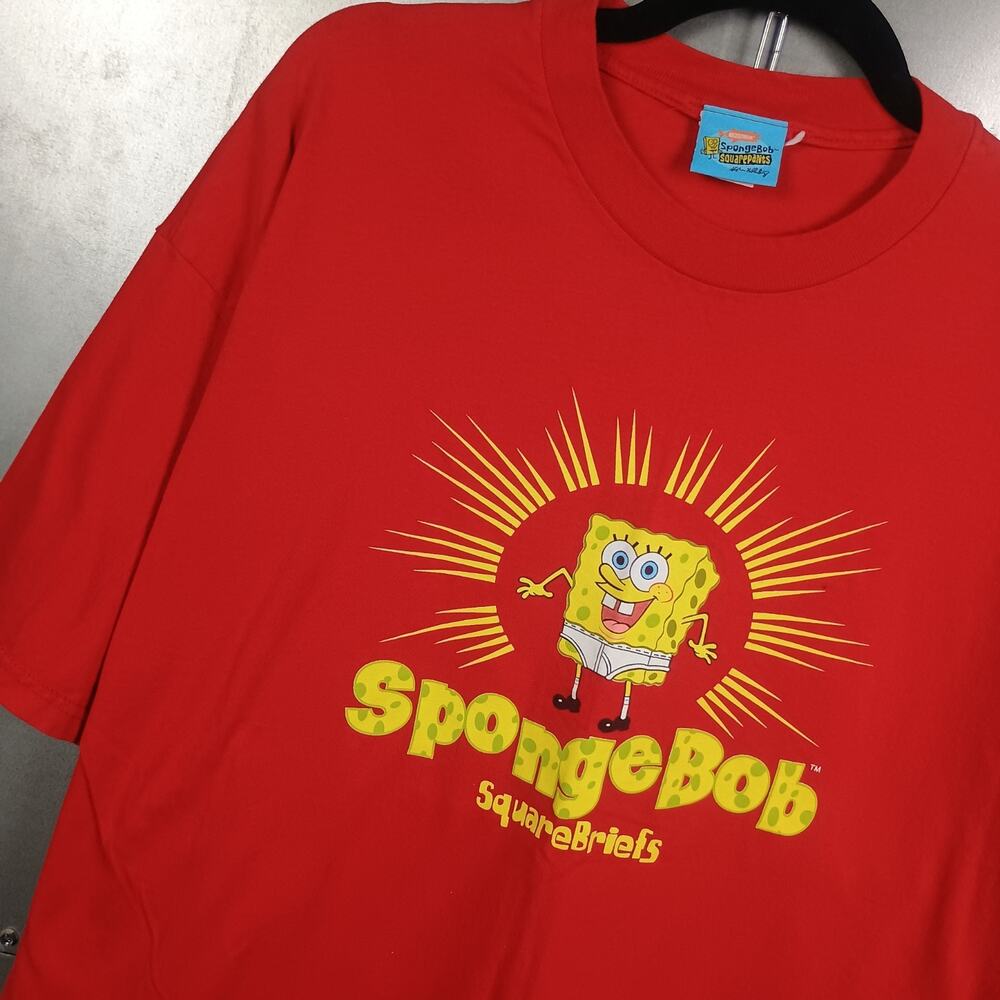 SpongeBob SquarePants Vintage Y2K 2000s Nickelodeon Cartoon Movie Promo Shirt XL